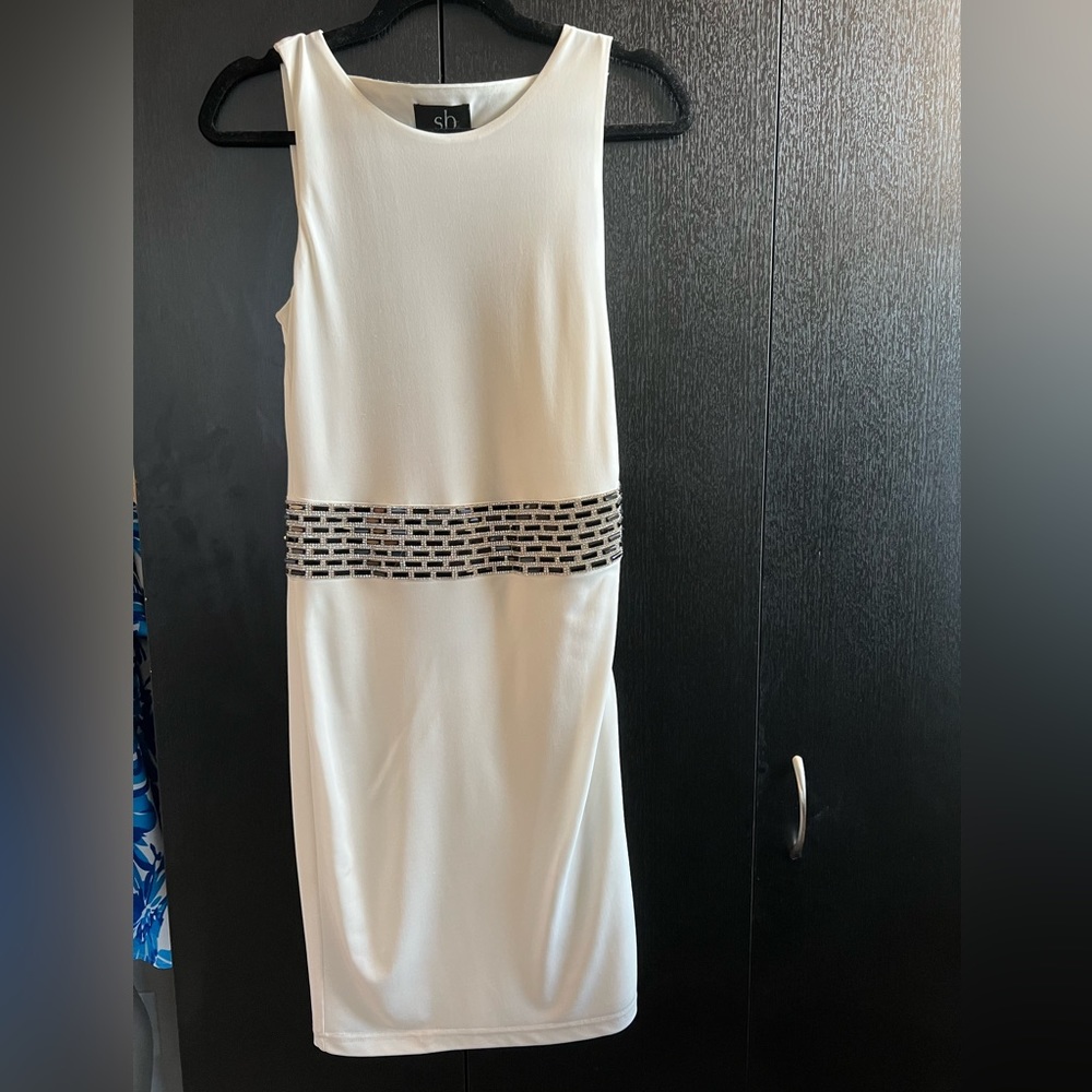 White sequin dress